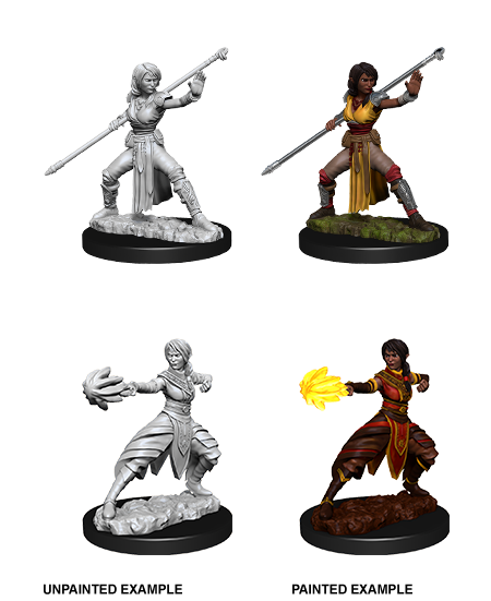 Dungeons & Dragons - Nolzurs Marvelous Unpainted Miniatures Female Half Elf Monk - Good Games