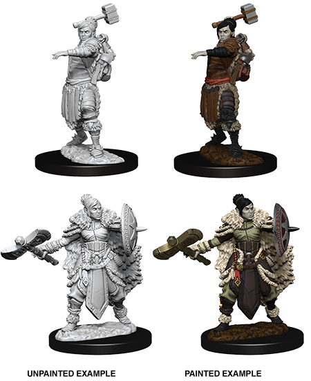 Dungeons & Dragons - Nolzurs Marvelous Unpainted Miniatures Female Half Orc Barbarian - Good Games