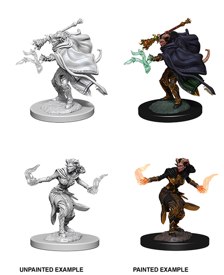 Dungeons & Dragons - Nolzurs Marvelous Unpainted Miniatures Female Tiefling Warlock - Good Games