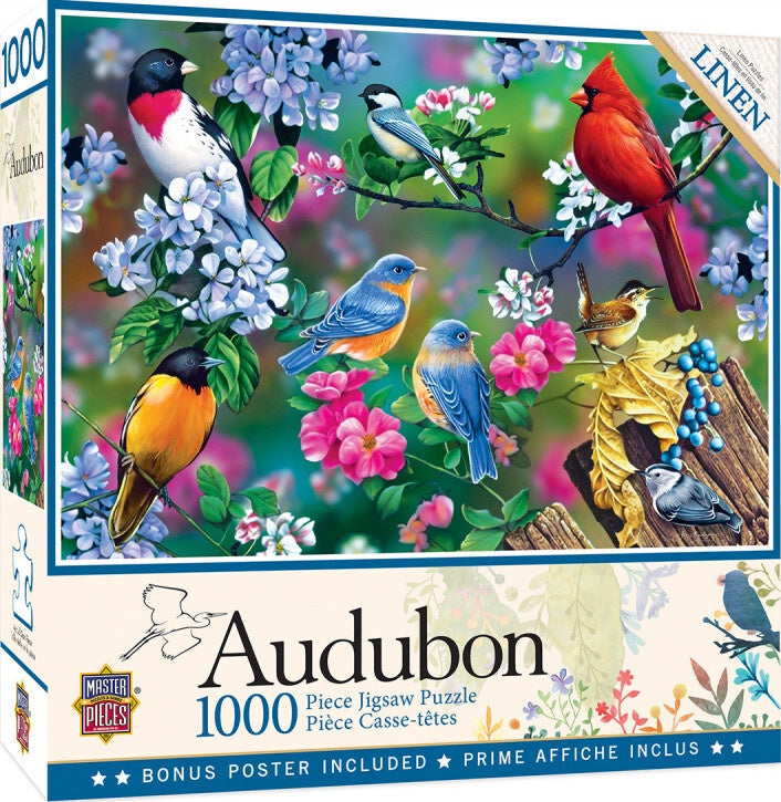 MasterPieces - Audubon Songbird Collage 1000 Piece Jigsaw - Good Games