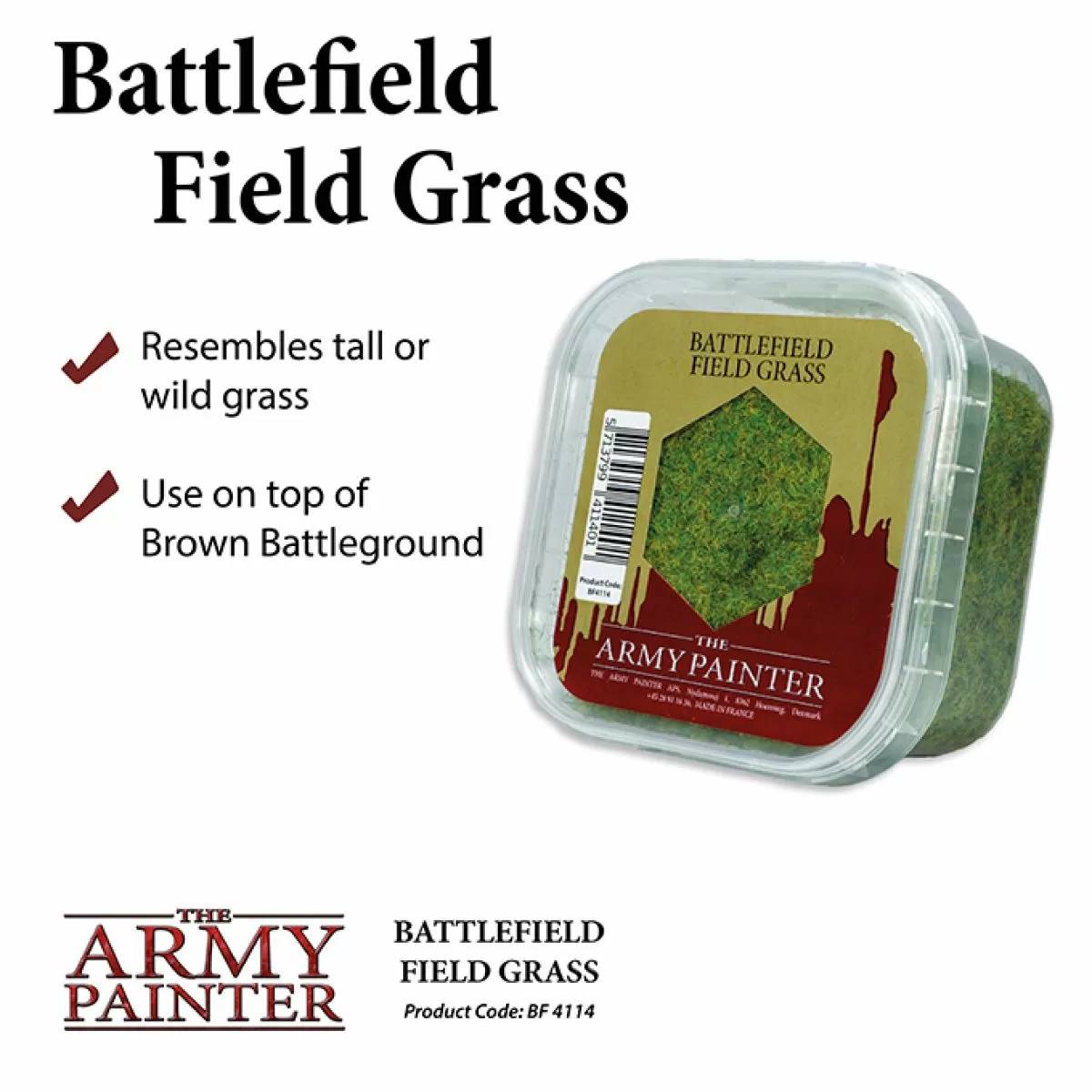 Army Painter Basing - Battlefields Field Grass Static - Good Games