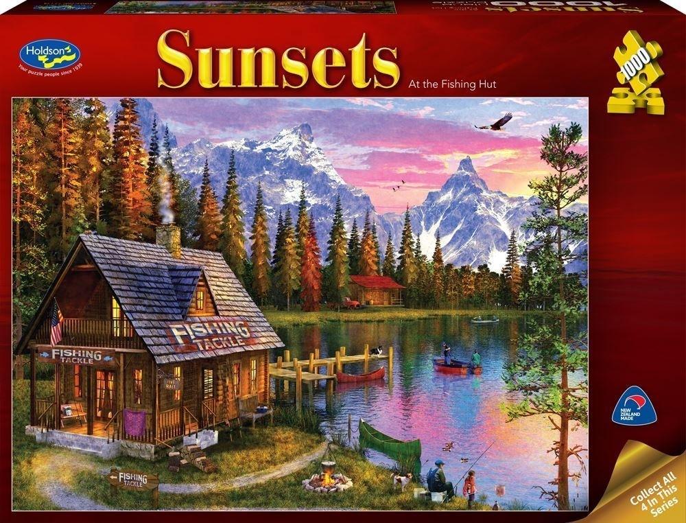 Holdson - Sunsets 3 At The Fishing Hut 1000 Piece Jigsaw - Good Games