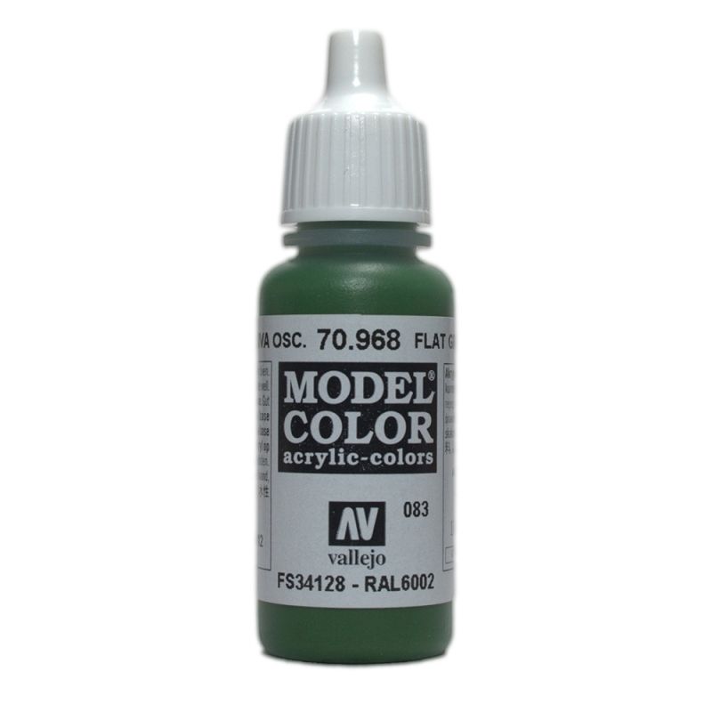Vallejo Model Colour - Flat Green 17ml Acrylic Paint (AV70968) - Good Games