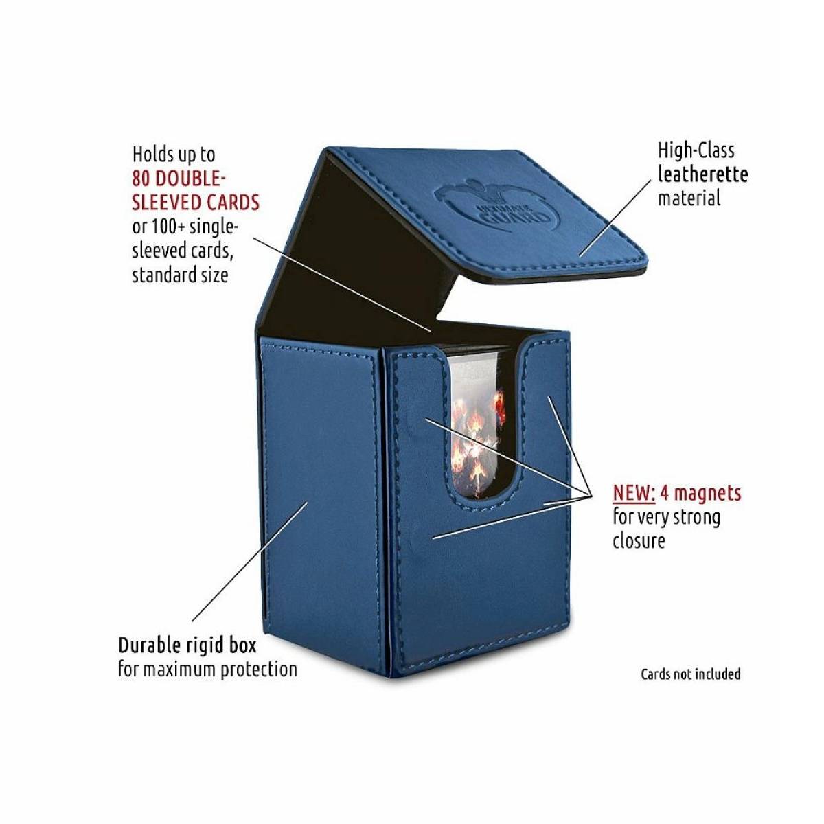Ultimate Guard - Flip Deck Case 80+ Standard Size Dark Blue - Good Games