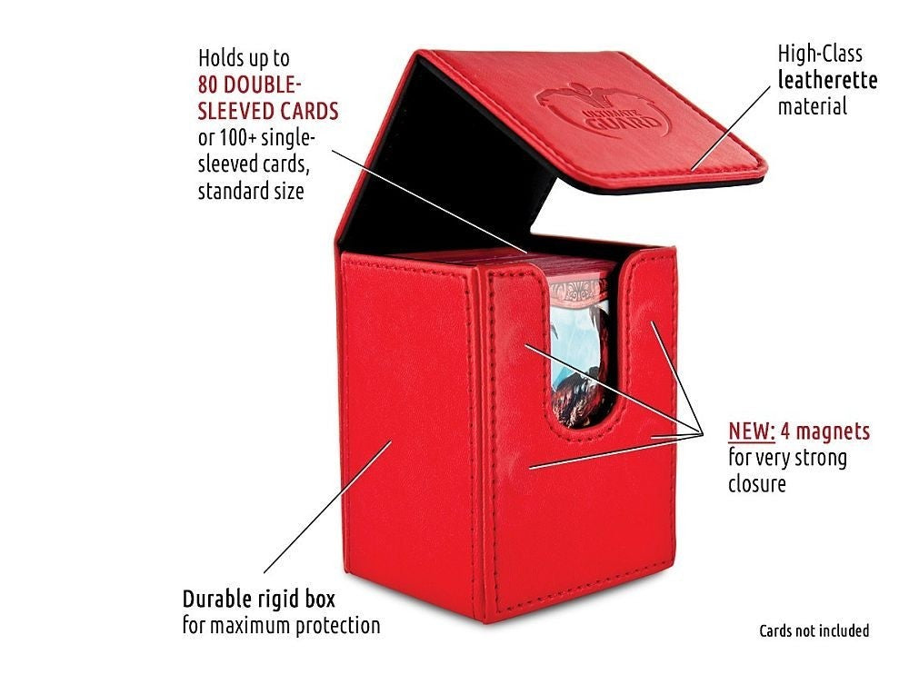 Ultimate Guard - Flip Deck Case 80+ Standard Size Red - Good Games