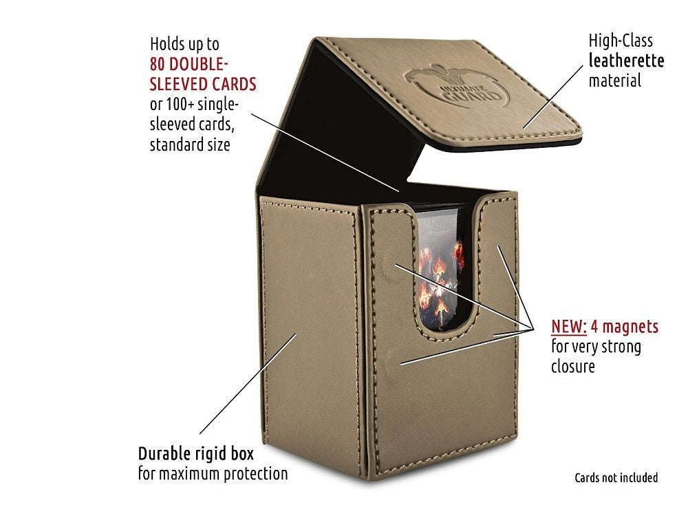 Ultimate Guard - Flip Deck Case 80+ Standard Size Sand - Good Games