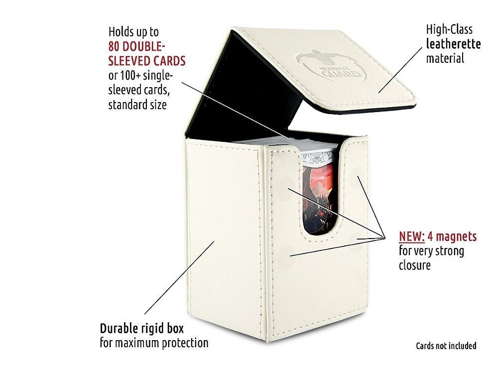 Ultimate Guard - Flip Deck Case 80+ Standard Size White - Good Games
