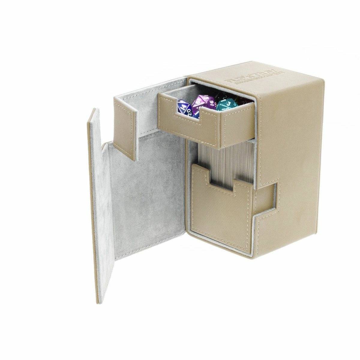 Ultimate Guard - Flip N Tray Deck Case 100+ Standard Size Xenoskin Sand - Good Games