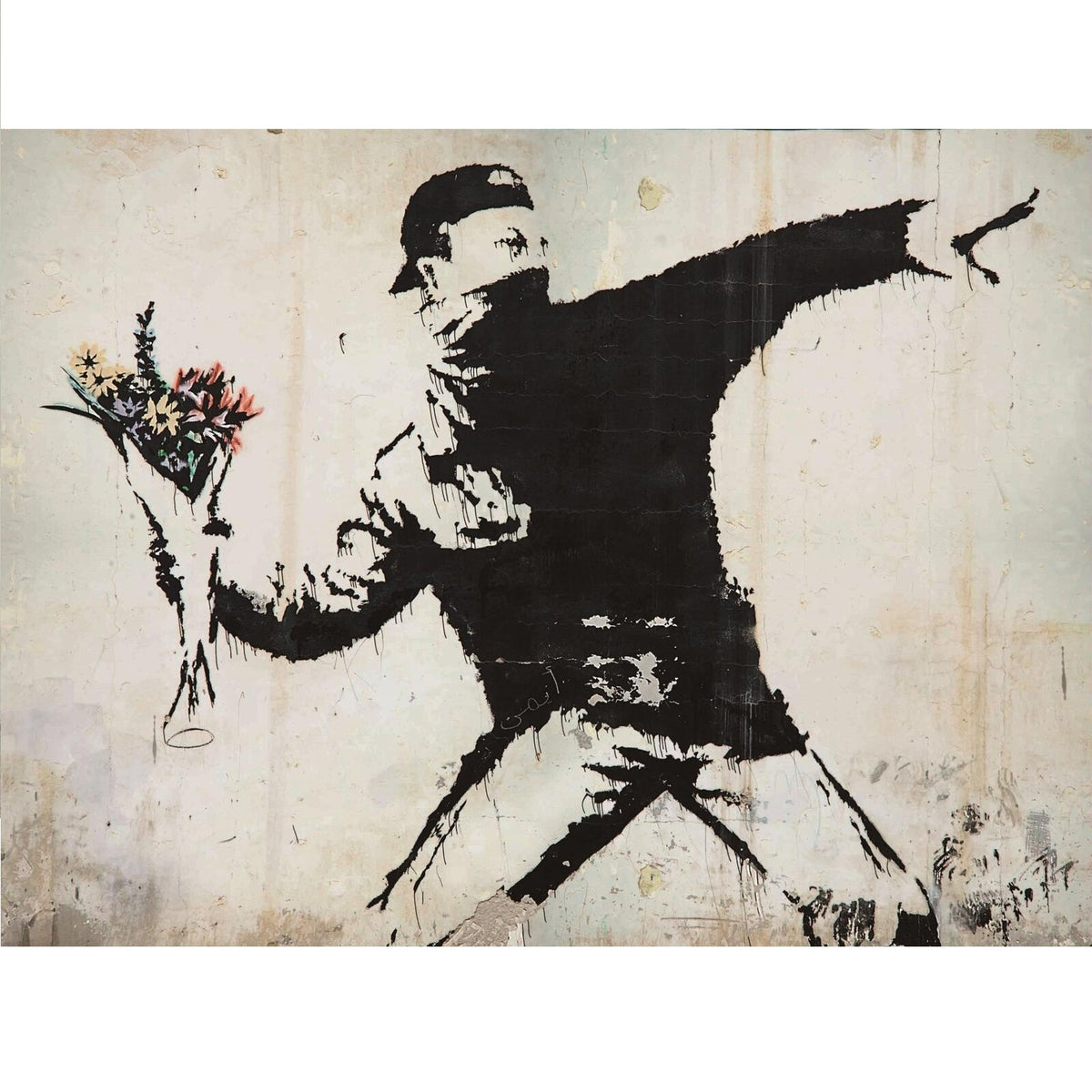 Bansky Urban Art Rage Flower Thrower 1000 Piece Jigsaw