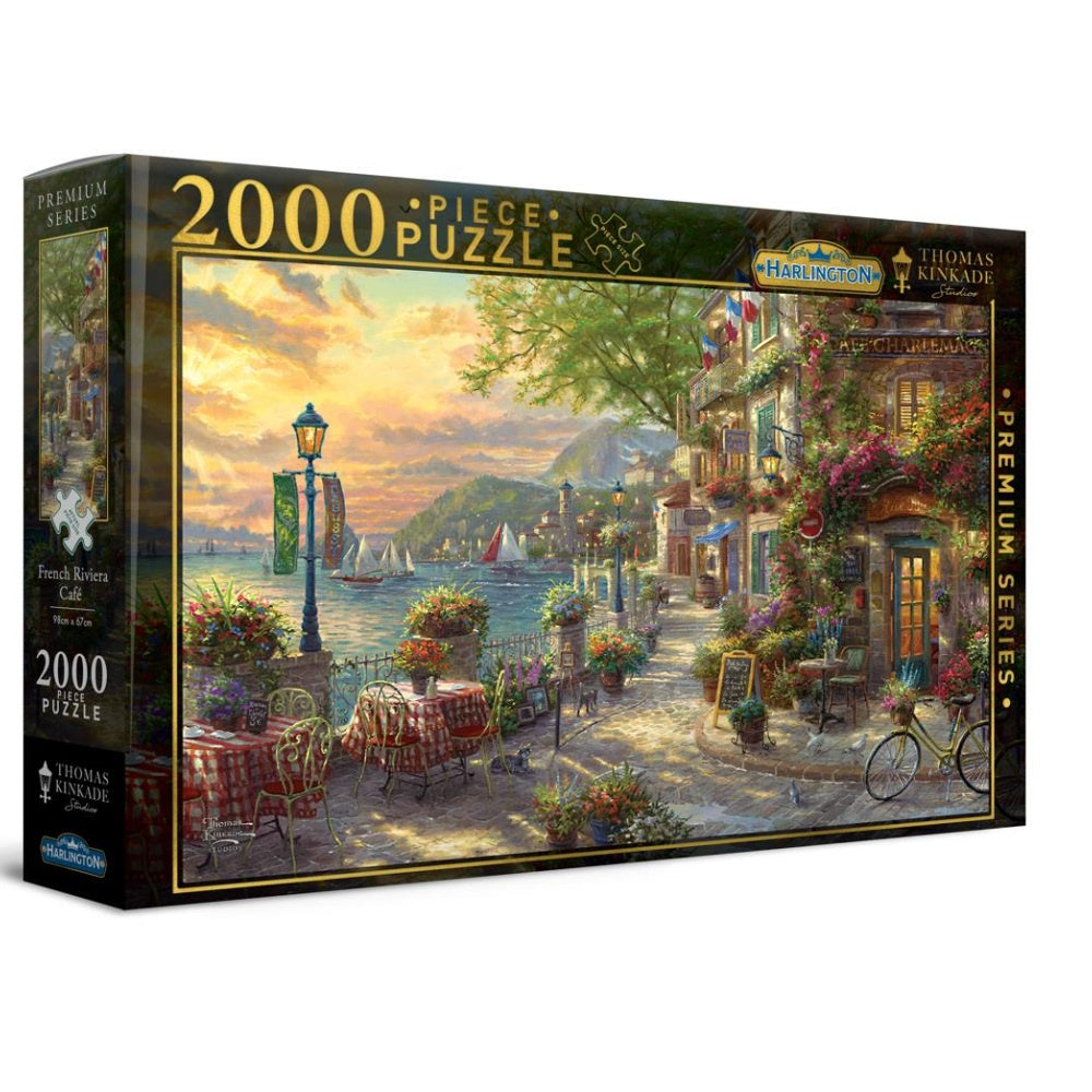 Harlington - Thomas Kinkade French Riviera Cafe 2000 Piece Jigsaw - Good Games
