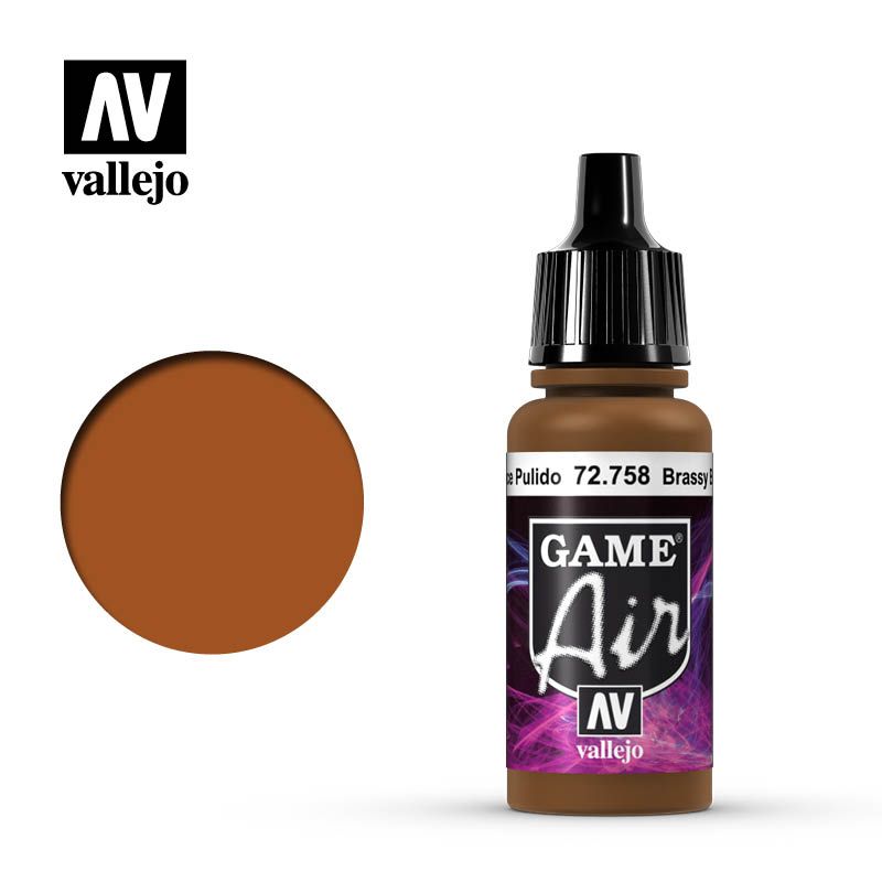 Vallejo Game Air - Brassy Brass 17ml Acrylic Paint (AV72758) - Good Games