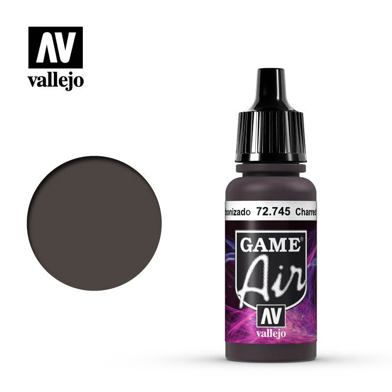 Vallejo Game Air - Charred Brown 17ml Acrylic Paint (AV72745) - Good Games