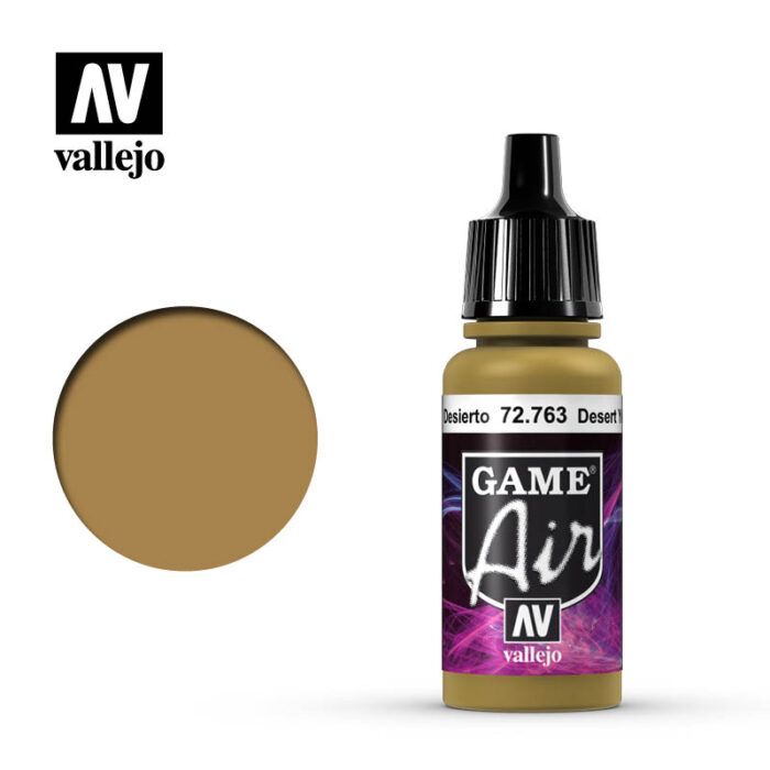 Vallejo Game Air - Desert Yellow 17ml Acrylic Paint (AV72763) - Good Games