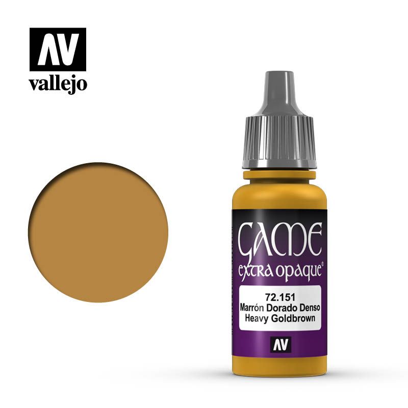 Vallejo Game Colour - Extra Opaque Heavy Goldbrown 17ml Acrylic Paint (AV72151) - Good Games