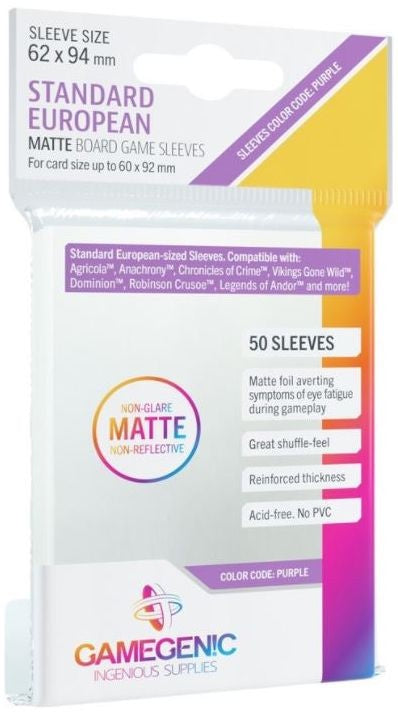 Gamegenic Matte Board Sleeves - Standard European