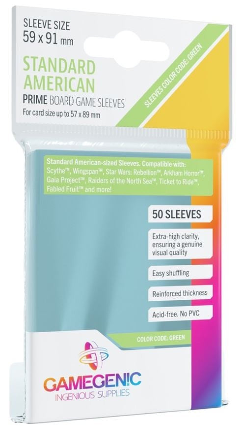 Gamegenic Prime Board Game Sleeves - Standard American - Good Games