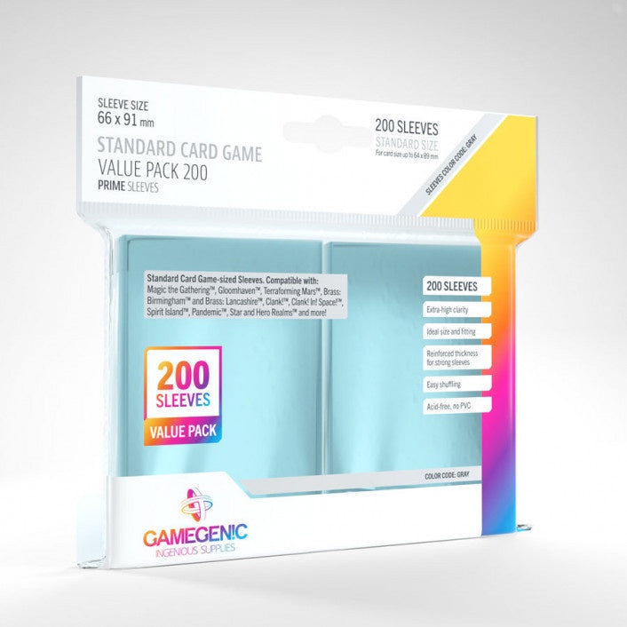 Gamegenic Prime Board Game Sleeves Value Pack - Standard 200