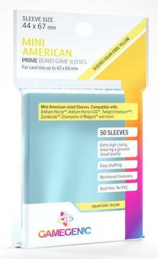 Gamegenic Prime Board Game Sleeves - Mini American-Sized (44mm x 67mm) 50pk - Good Games