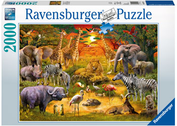 Ravensburger - Gathering at the Waterhole - 2000 Piece Jigsaw - Good Games