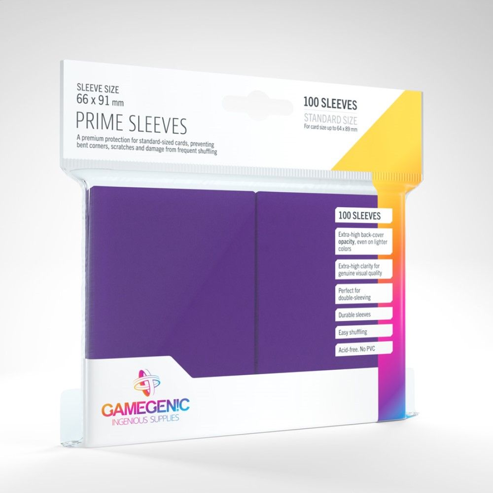 Gamegenic Prime Standard Size Sleeves (100) - Purple - Good Games