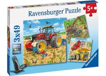 Ravensburger - Giant Vehicles - 3x49 Piece Jigsaw - Good Games