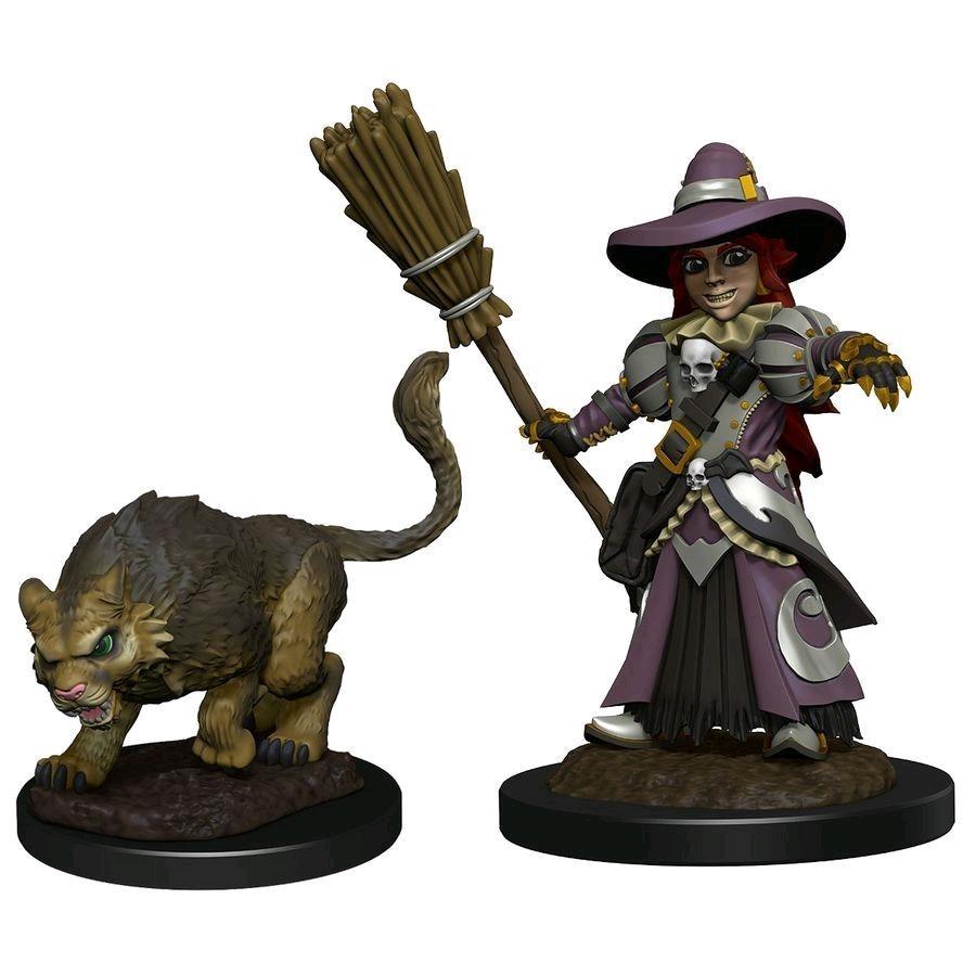 Wizkids Wardlings Rpg Figures Girl Witch & Witchs Cat - Good Games