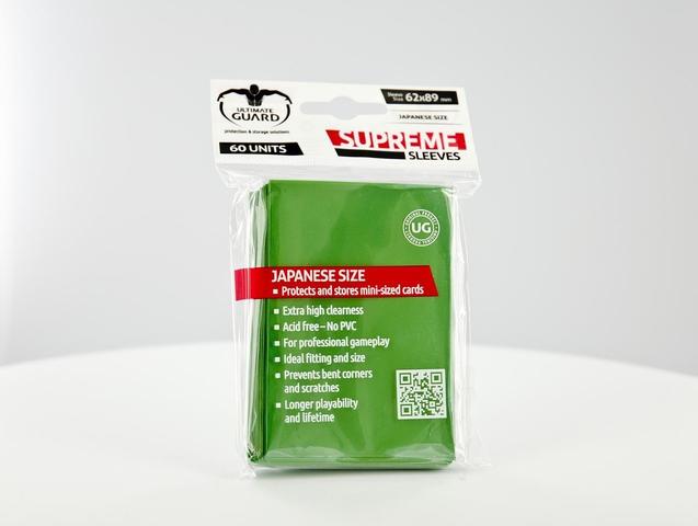 Ultimate Guard Supreme Sleeves Size Green (60) - Good Games