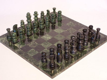 Marble Chess Set Green/Blk 16 - Good Games