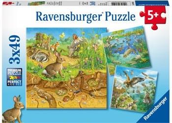 Ravensburger - Animals in their Habitats - 3x49 Piece Jigsaw - Good Games