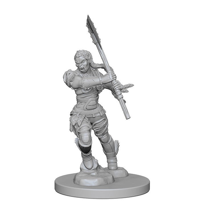 Pathfinder Deep Cuts Unpainted Miniatures Half-Orc Female Barbarian - Good Games