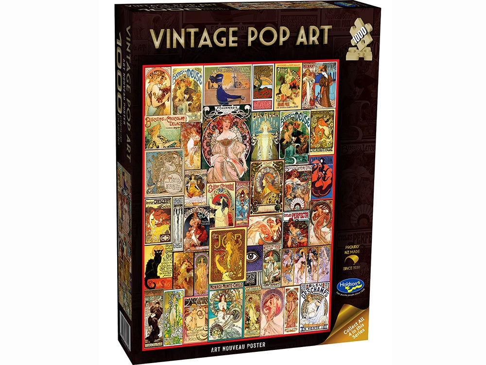 Holdson - Vintage Pop Art Nouveau 1000 Piece Jigsaw - Good Games