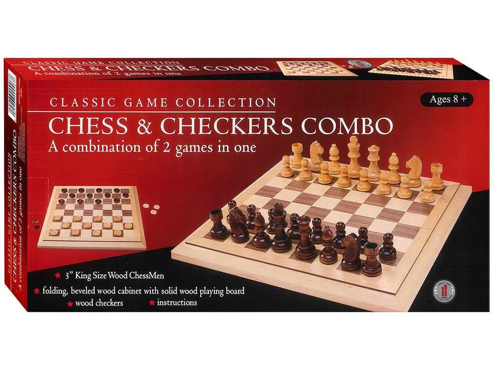 Chess & Checkers 15 Bevel Edge - Good Games