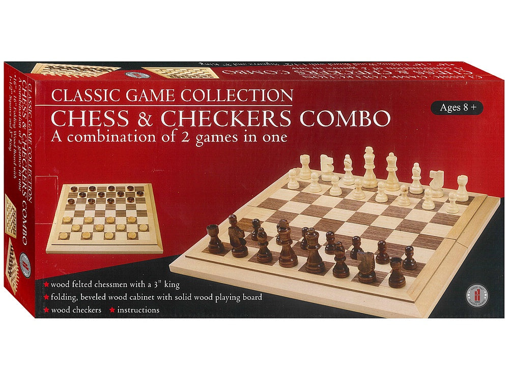 Chess & Checkers 16 Bevelled Edge - Good Games