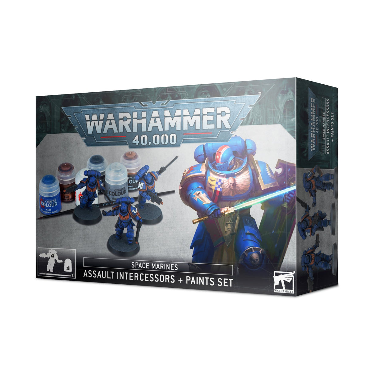 Space Marine Assault Intercessors + Paint Set (60-11) - Good Games