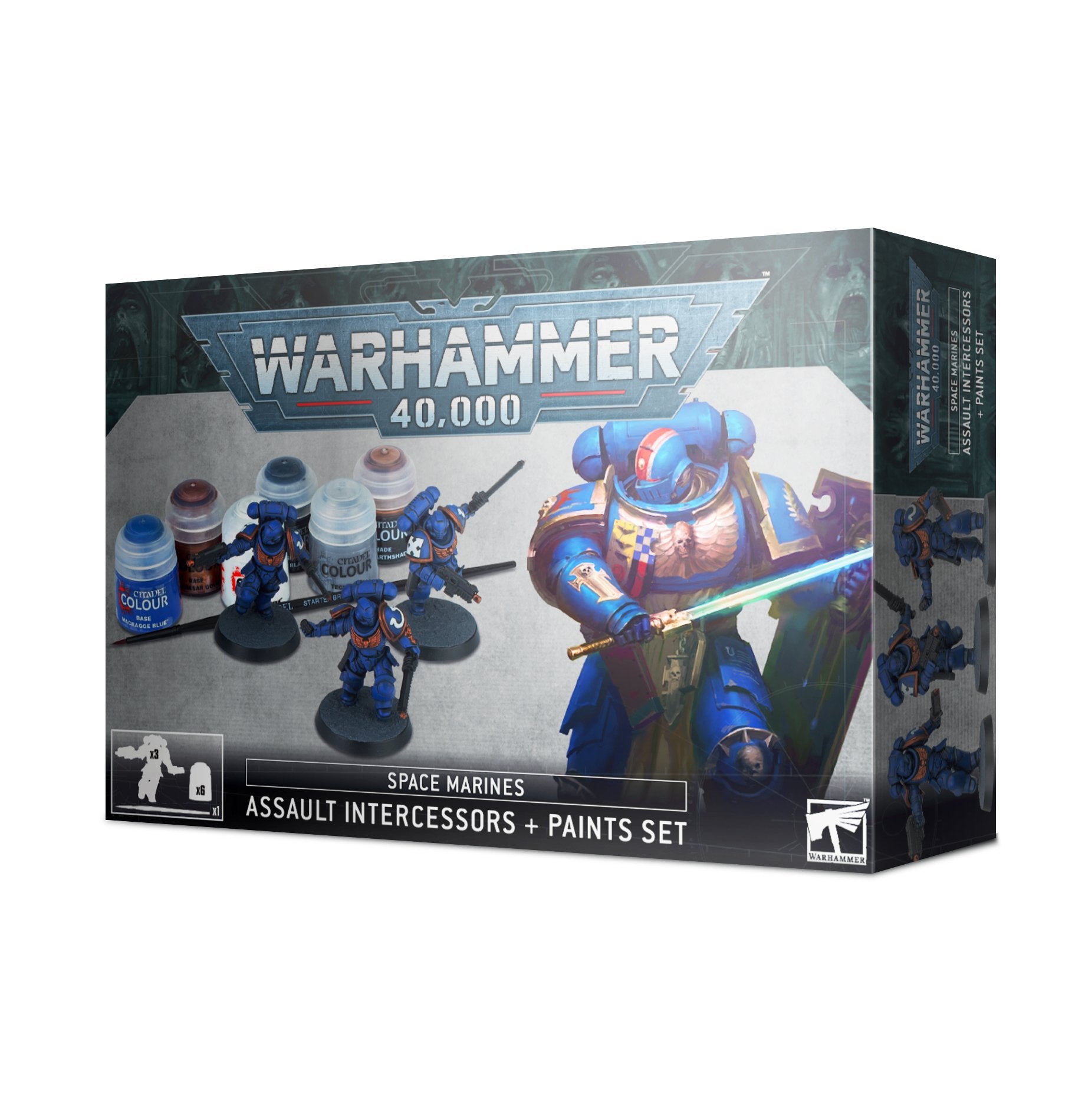 Space Marine Assault Intercessors + Paint Set (60-11) - Good Games
