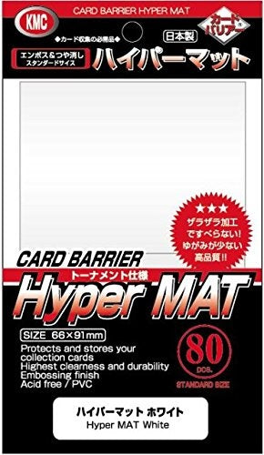 KMC - Hyper Mat Standard Sleeves (80) - White - Good Games
