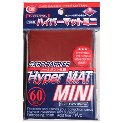 KMC - Hyper Mat Mini Sleeves - Red (60) - Good Games