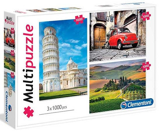 Clementoni - Italy 3 X 1000 Piece Jigsaw Puzzles