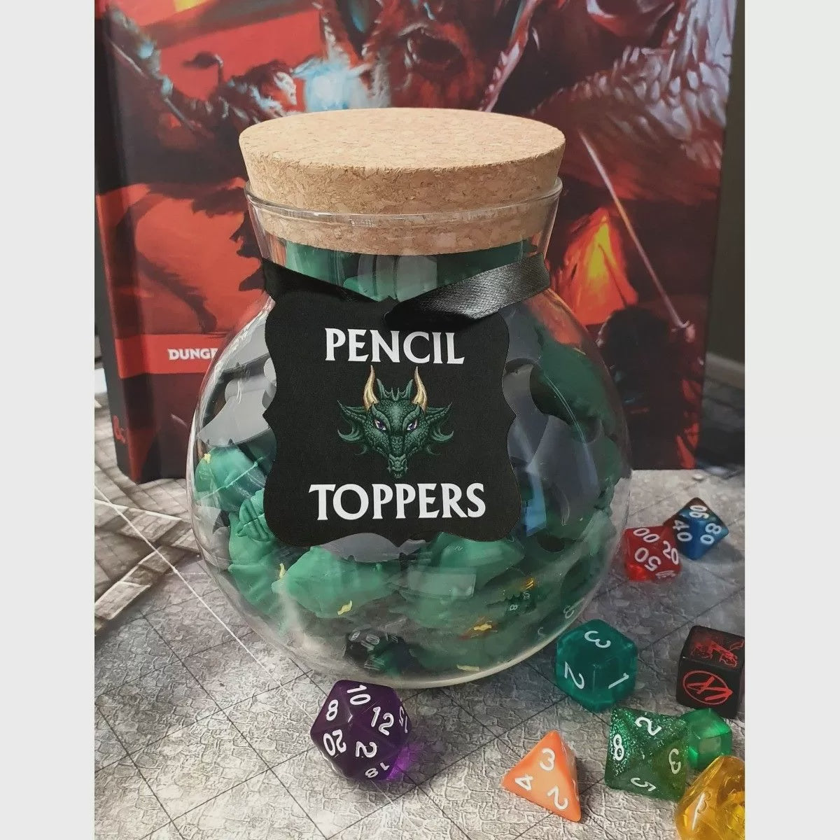 Fantasy Pencil Topper Eraser Jar - Good Games
