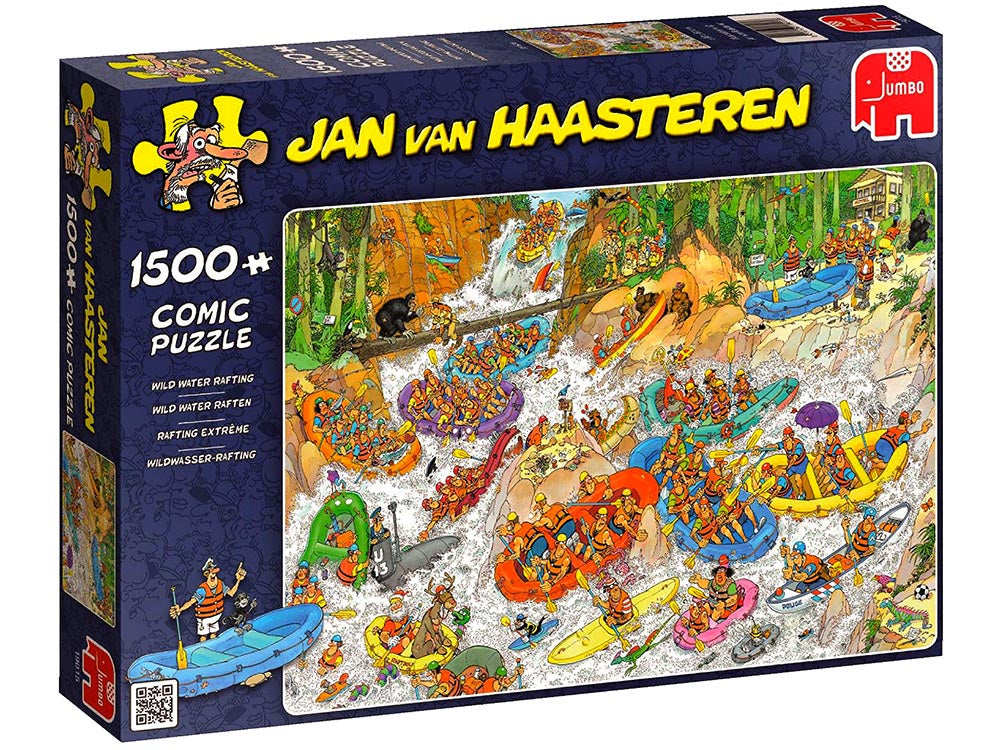 Jan Van Haasteren - Wild Water Rafting 1500 Piece Jigsaw - Good Games