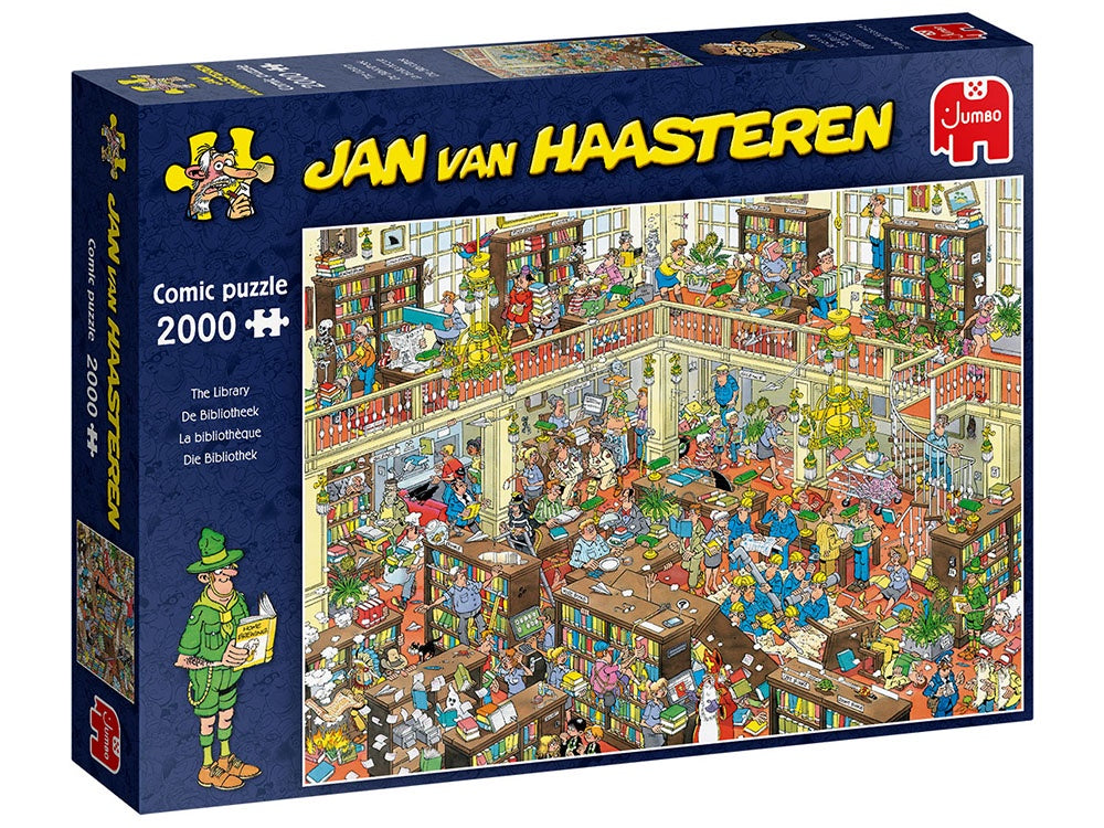 Jan Van Haasteren - The Library 2000 Piece Jigsaw - Good Games