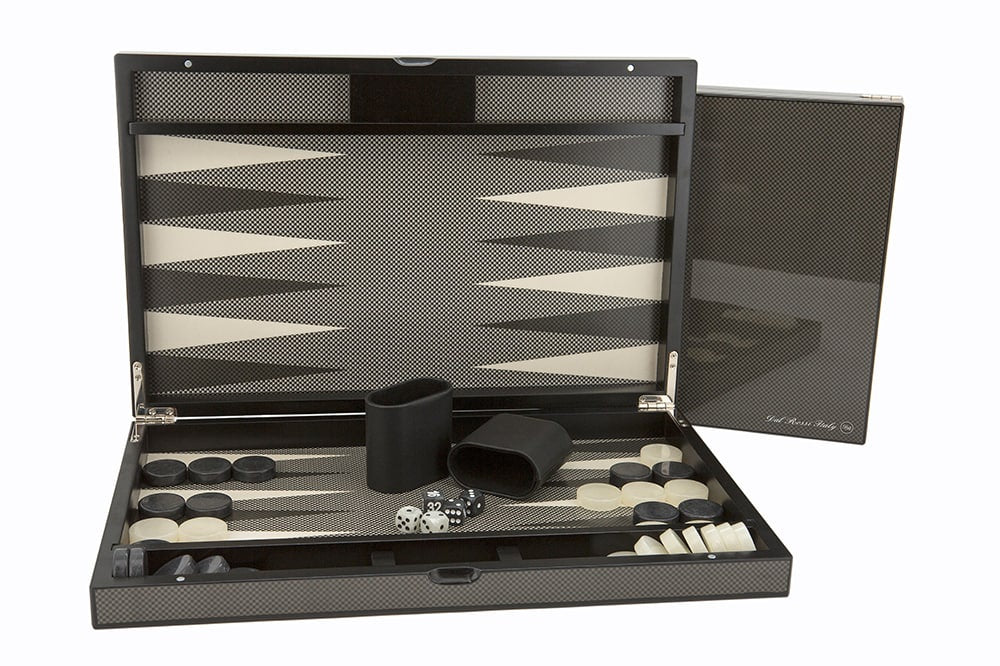 Dal Rossi Carbon Fibre Finish Backgammon 15