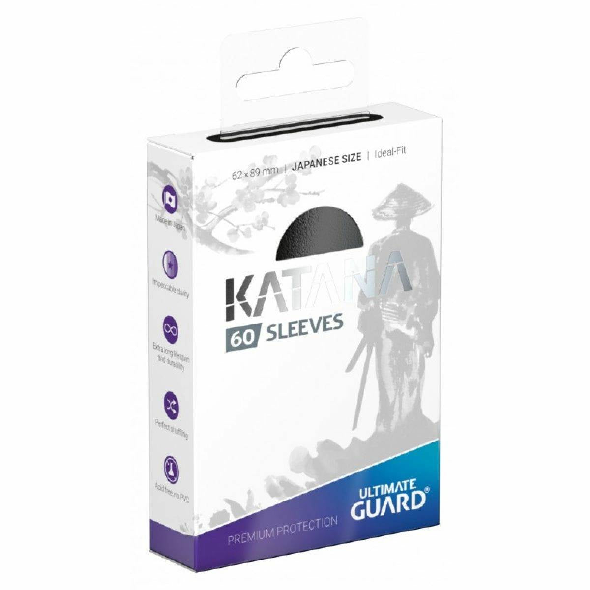 Ultimate Guard Katana Japanese Size Sleeves Black (60) - Good Games