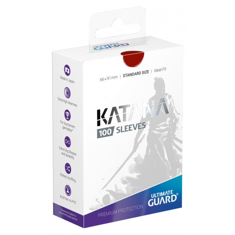 Ultimate Guard Katana Standard Sleeves (100) - Red