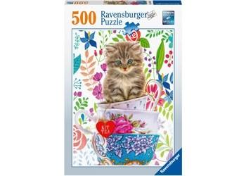 Ravensburger - Kitten in a Cup - 500 Piece Jigsaw - Good Games