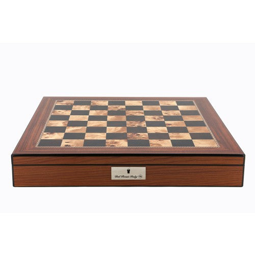 Dal Rossi Italy Chess Set Walnut Shinny Finish 16? With Compartments With Queens Gambit Chessmen 90mm - Good Games