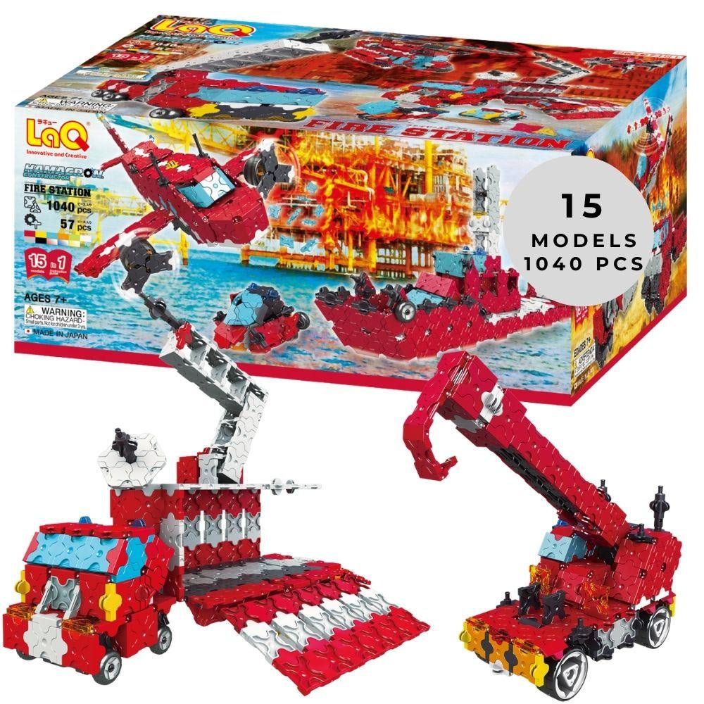 LaQ - Hamacron Constructor Fire Station 15 Models - 1040 Pieces - Good Games