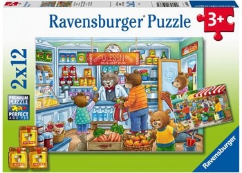 Ravensburger - Lets go Shopping - 2x12 Piece Jigsaw - Good Games