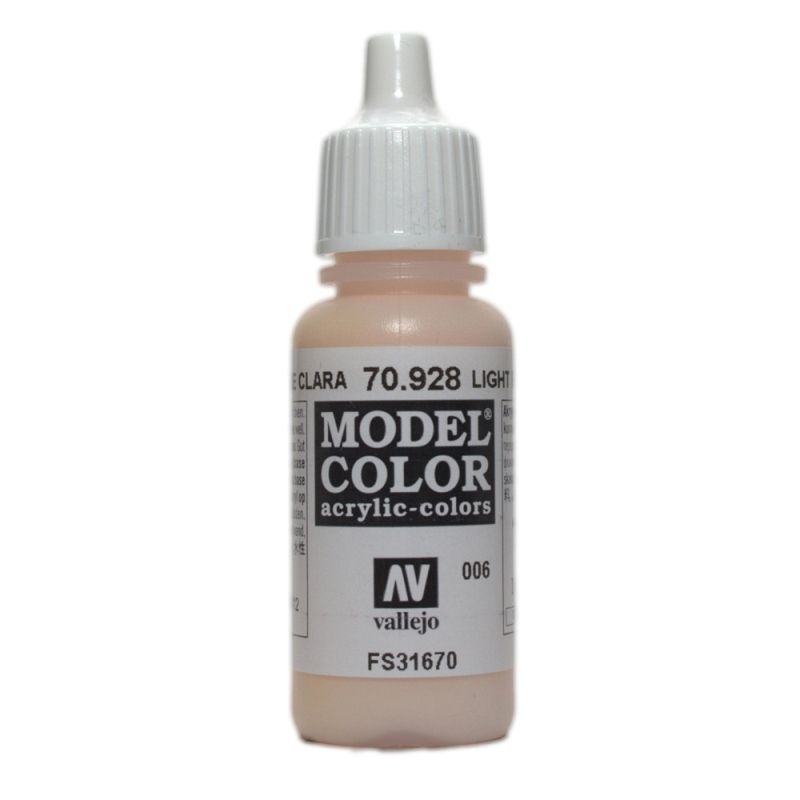 Vallejo Model Colour - Light Flesh 17ml Acrylic Paint (AV70928) - Good Games