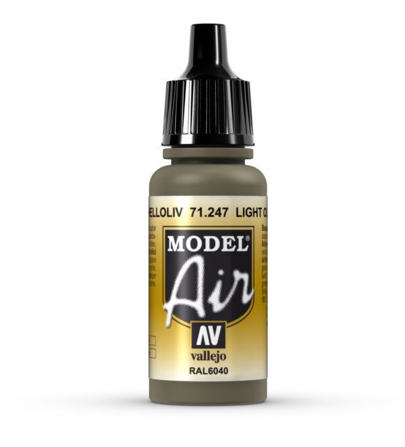 Vallejo Model Air - Light Olive 17ml Acrylic Paint (AV71247) - Good Games